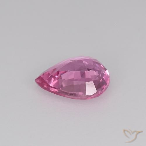 Zafiro Rosa oscuro natural de 0.63 ct, En forma de pera, VS