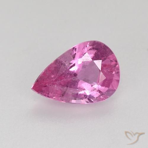 0.57ct Natural Rosado medio Zafiro, En forma de pera, VS