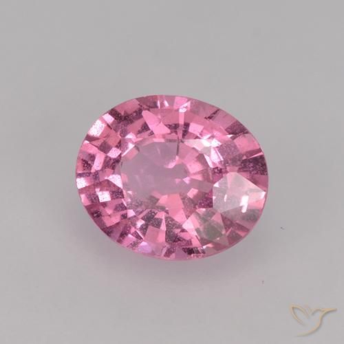 Zafiro Rosado intenso natural de 0.78 ct, Ovalada, VS