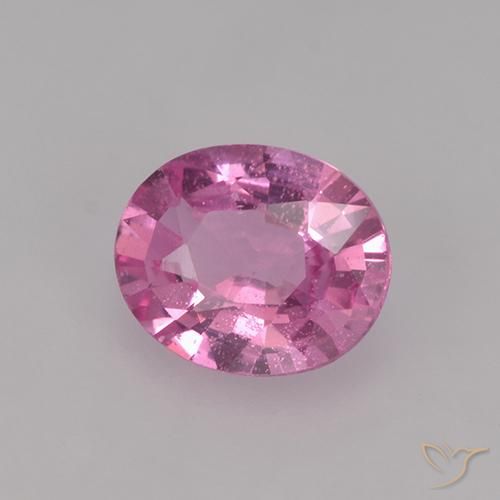 Zafiro Rosado medio natural de 0.66 ct, Ovalada, VVS-VS