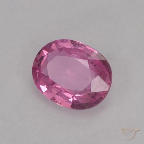 Zafiro Rosado medio natural de 0.73 ct, Ovalada, VVS-VS