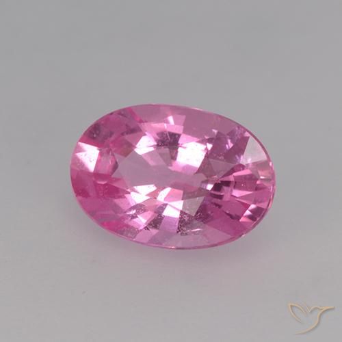 Zafiro Rosado intenso natural de 0.68 ct, Ovalada, VVS-VS