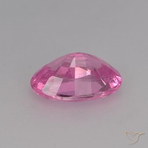 Zafiro Rosado intenso natural de 0.68 ct, Ovalada, VVS-VS