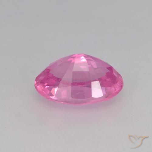 Zafiro Rosado intenso natural de 0.67 ct, Ovalada, VVS-VS