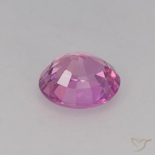 Zafiro Rosado medio natural de 0.74 ct, Ovalada, VVS-VS