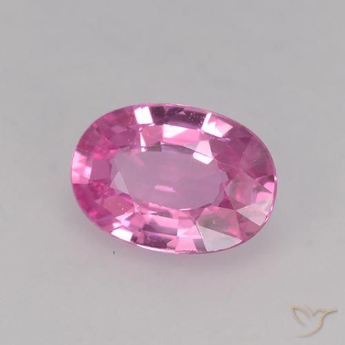 Zafiro Rosa oscuro natural de 0.68 ct, Ovalada, VVS-VS