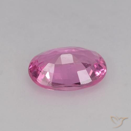 Zafiro Rosa oscuro natural de 0.68 ct, Ovalada, VVS-VS