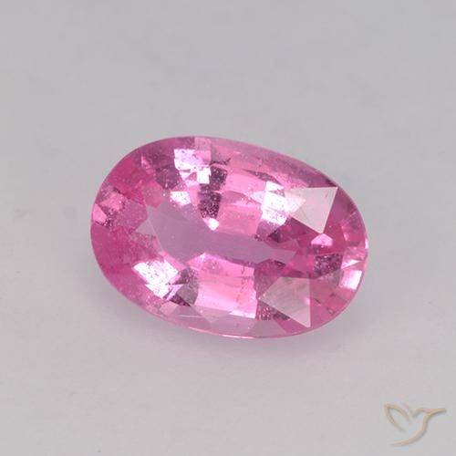 Zafiro Rosa oscuro natural de 0.66 ct, Ovalada, VVS-VS