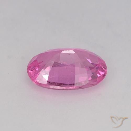 Zafiro Rosa oscuro natural de 0.66 ct, Ovalada, VVS-VS
