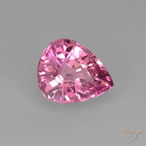 Zafiro Rosado medio natural de 0.70 ct, En forma de pera, VVS-VS