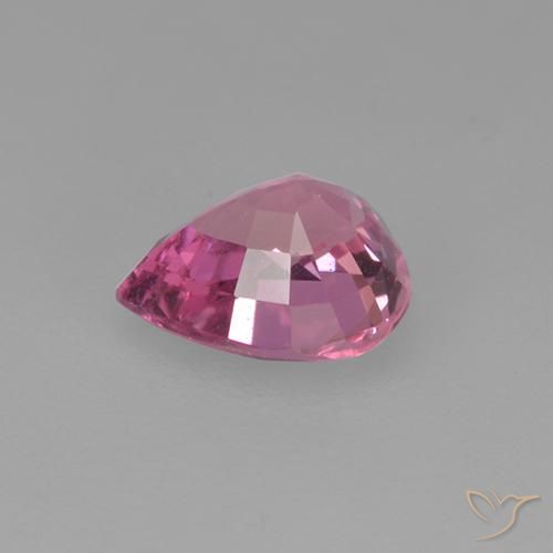 Zafiro Rosado medio natural de 0.70 ct, En forma de pera, VVS-VS