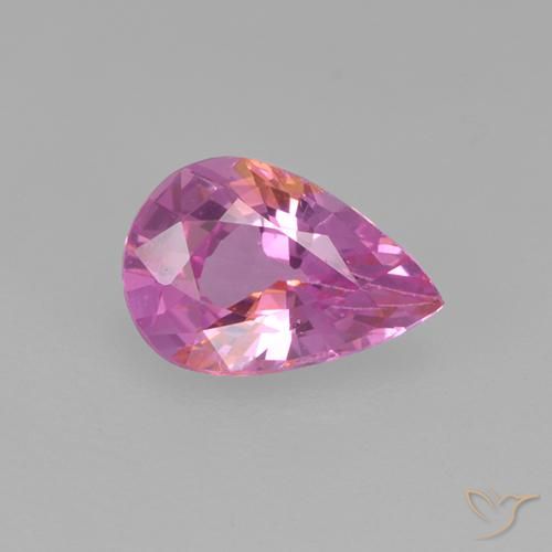 0.58ct Natural Rosado intenso Zafiro, En forma de pera, VVS-VS