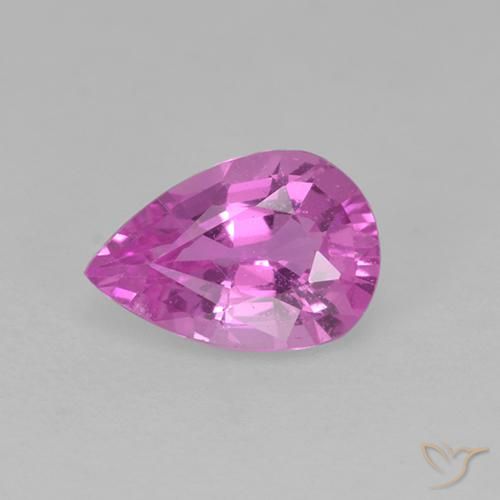 0.65ct Natural Púrpura medio Zafiro, En forma de pera, VVS-VS