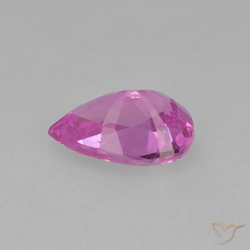 Zafiro Púrpura medio natural de 0.65 ct, En forma de pera, VVS-VS