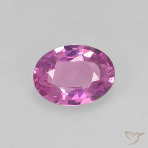 0.68ct Natural Púrpura intenso Zafiro, Ovalada, VVS-VS