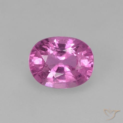 0.78ct Natural Púrpura rosáceo intenso Zafiro, Ovalada, VVS-VS