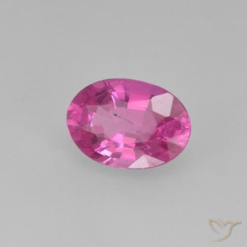 Zafiro Rosado medio natural de 0.48 ct, Ovalada, VS