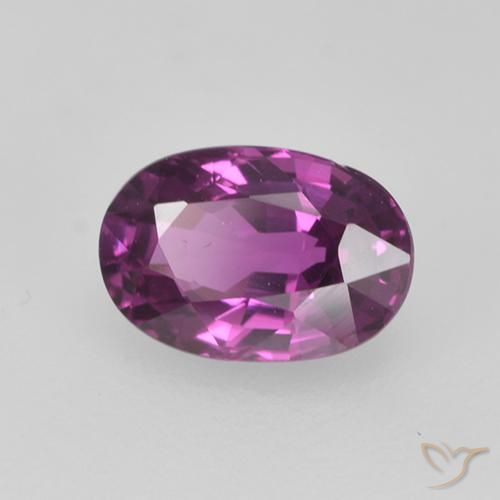 Zafiro Magenta eléctrico natural de 0.73 ct, Ovalada, VS