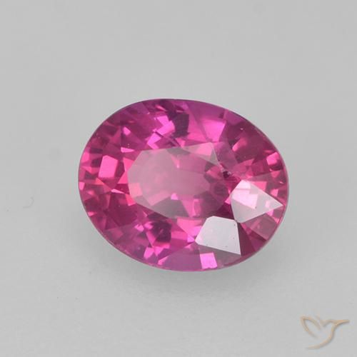 Zafiro Púrpura medio natural de 0.47 ct, Ovalada, VS