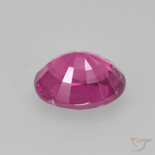 Zafiro Púrpura medio natural de 0.47 ct, Ovalada, VS