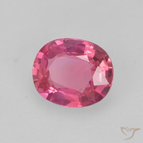 Zafiro Rosa magenta natural de 0.42 ct, Ovalada, VS
