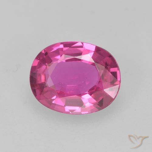 0.61ct Natural Magenta intenso Zafiro, Ovalada, VS