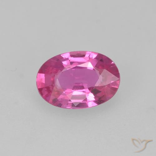 0.40ct Natural Rosado intenso Zafiro, Ovalada, VS