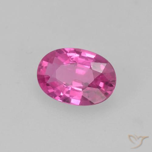 Zafiro Rosado intenso natural de 0.40 ct, Ovalada, VS