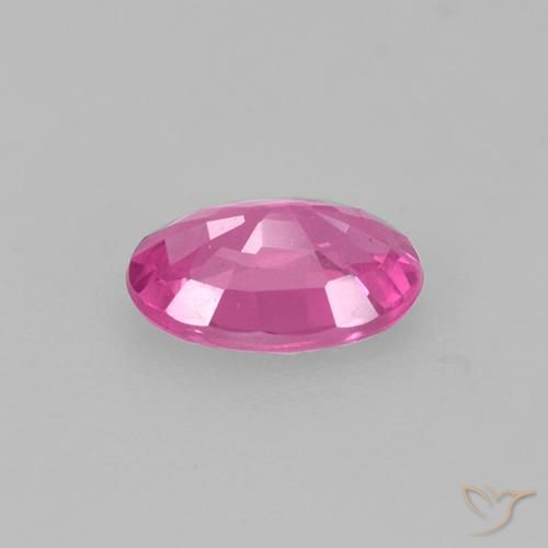 Zafiro Rosado intenso natural de 0.40 ct, Ovalada, VS