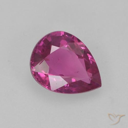0.66ct Natural Magenta Zafiro, En forma de pera, VS