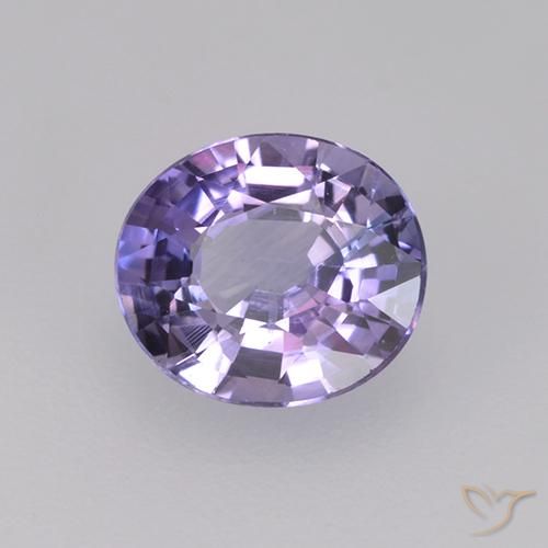 Zafiro Violeta berenjena natural de 0.76 ct, Ovalada, VS