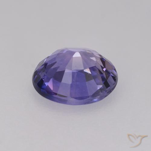 Zafiro Violeta berenjena natural de 0.76 ct, Ovalada, VS