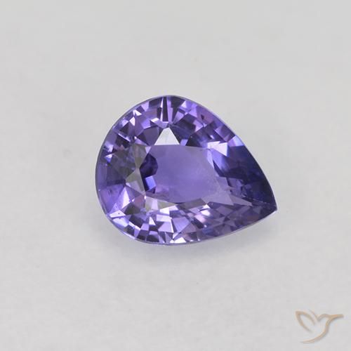 0.52ct Natural Violeta medio Zafiro, En forma de pera, VS-SI