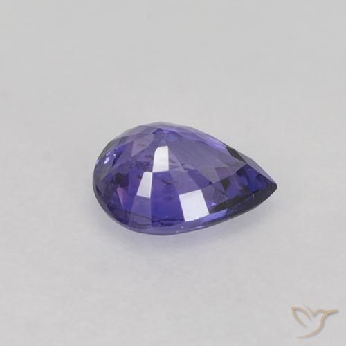 Zafiro Violeta medio natural de 0.52 ct, En forma de pera, VS-SI