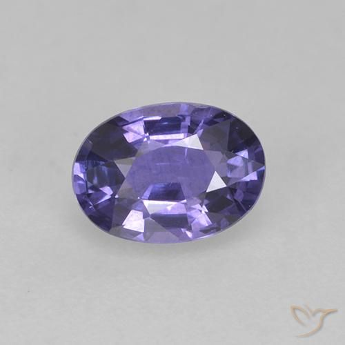 0.76ct Natural Violeta oscuro Zafiro, Ovalada, VS
