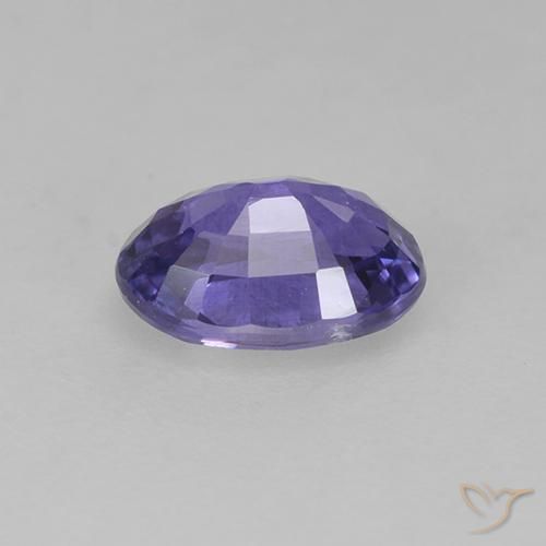 Zafiro Violeta oscuro natural de 0.76 ct, Ovalada, VS