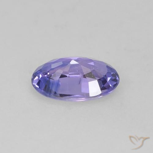 Zafiro Violeta claro medio natural de 0.62 ct, Ovalada, VS