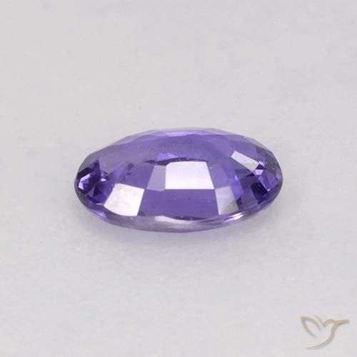 Zafiro Violeta oscuro natural de 0.50 ct, Ovalada, VVS-VS