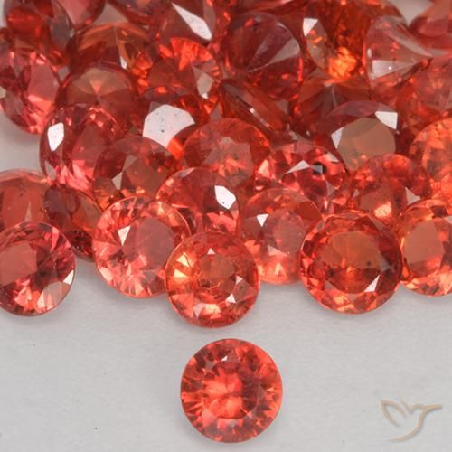 0.13ct Natural Rojo medio Zafiro, Redondo, VS