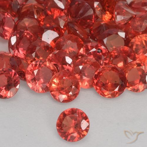 Zafiro Rojo medio natural de 0.13 ct, Redondo, VS