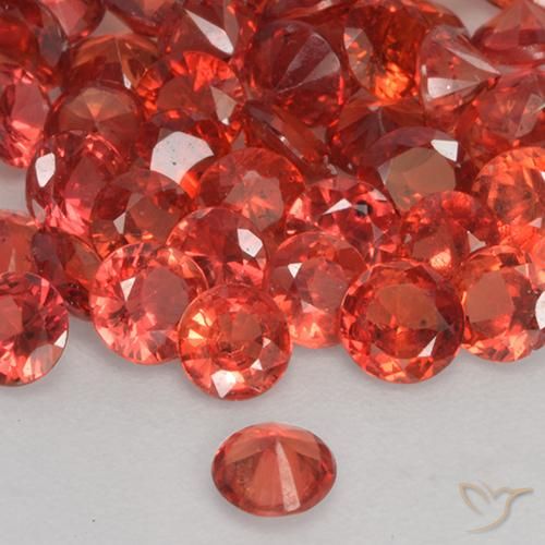 Zafiro Rojo medio natural de 0.13 ct, Redondo, VS