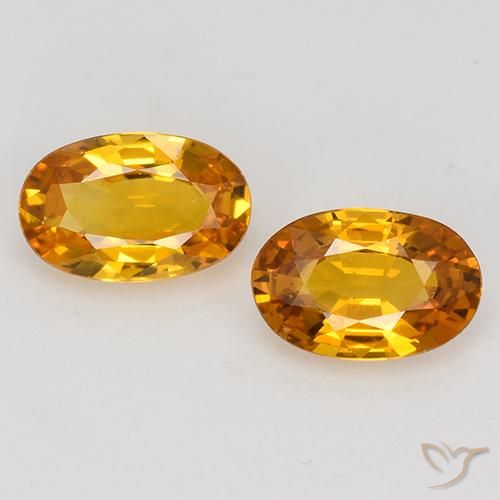 1.21ctw Natural Naranja dorado Zafiro, Ovalada, VVS-VS