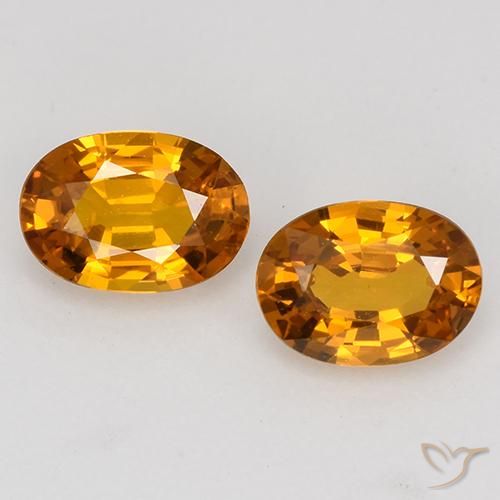 1.11ctw Natural Naranja oscuro Zafiro, Ovalada, VS
