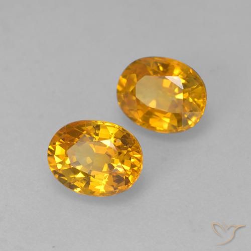 Gemas de Zafiro Naranja albaricoque natural de 1.13 ct, Ovalada, VS