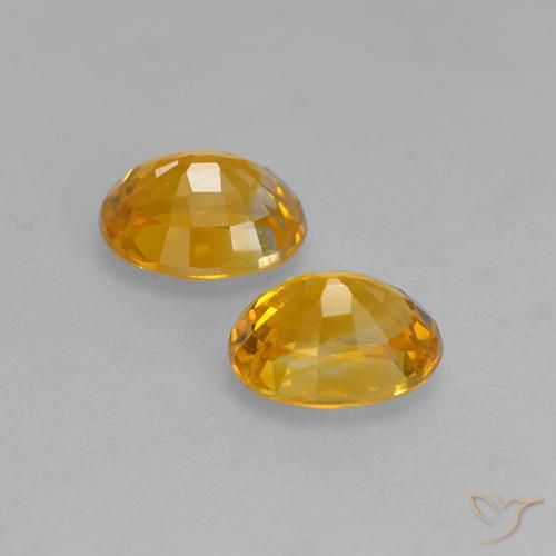Gemas de Zafiro Naranja albaricoque natural de 1.13 ct, Ovalada, VS