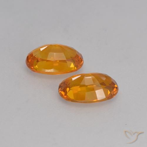 Gemas de Zafiro Naranja albaricoque natural de 1.36 ct, Ovalada, VVS-VS