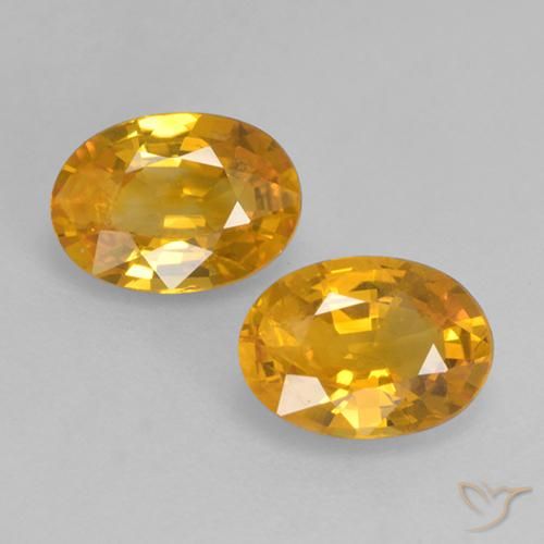 1.43ctw Natural Naranja albaricoque Zafiro, Ovalada, VS