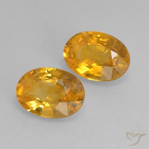 Gemas de Zafiro Naranja albaricoque natural de 1.43 ct, Ovalada, VS