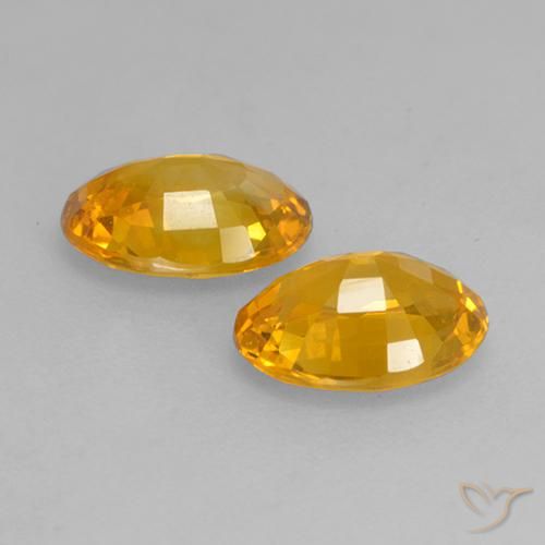 Gemas de Zafiro Naranja albaricoque natural de 1.43 ct, Ovalada, VS