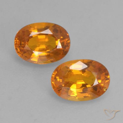 1.28ctw Natural Naranja medio Zafiro, Ovalada, VS